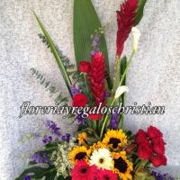 NU21 - Arreglo de flores ginger, aves del paraíso y girasoles. Envío en Tijuana.